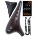 PERDIN ocarina Alto c introduction set beginner set ....okarina ceramics . finger table Japanese instructions attaching ( dark brown )