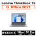 16^ʂōƌAbvI Lenovo ThinkBook 16 Gen 6 MS office2021 Vi Ryzen 5 16GB SSD 512GB Windows11 16^FHD m[gp\R