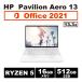 RYZEN5IyʁI {HP m[gp\R Pavilion Aero Laptop 13-be2000 zCg Windows11 MS Office2021 Ryzen5 16GB 512GB SSD 13.3FHD