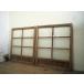 taC0496*(1)[H103cm×W87cm]×2 листов * античный * тест ... есть старый из дерева раздвижная дверь * старый двери стекло дверь окно рама блок дом Cafe retro Vintage L внизу 