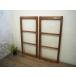 taC0953*(1)[H91cm×W43cm]×2 листов * Vintage * ценный размер. ретро старый дерево рамка-оправа стекло дверь * старый двери раздвижная дверь маленькое окно рама Akira . брать . интерьер L внизу 