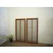 yuD0262*[H92cm×W41,5cm]×2 листов * Showa Retro . тест ... старый дерево рамка-оправа стекло дверь * двери раздвижная дверь рама окно старый дом в японском стиле воспроизведение преобразование Vintage A внизу 