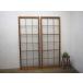 taD0457*(2)[H176cm×W67cm]×2 листов * Showa Retro . тест ... старый дерево рамка-оправа стекло дверь * двери раздвижная дверь рама старый дом в японском стиле блок дом б/у жилье преобразование M сосна 