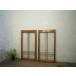 yuD0667*[H80cm×W43cm]×2 листов * Vintage * ретро старый дерево рамка-оправа стекло дверь * двери раздвижная дверь окно стекло смешанные товары магазин lino беж .n магазин инвентарь модифицировано оборудование A внизу 