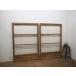 taD0934*(2)[H124cm×W83cm]×2 листов * античный * тест. есть старый из дерева раздвижная дверь * двери волна стекло дверь окно рама блок дом retro lino беж .nL сосна 
