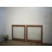 taE0083*[H77cm×W70cm]×2 листов * Vintage * ретро тест ... дерево рамка-оправа стекло дверь * двери раздвижная дверь окно стекло рама старый дом в японском стиле воспроизведение блок дом Cafe L внизу 