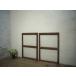 yuE0111*[H81cm×W56cm]×2 листов * Vintage * ретро старый дерево рамка-оправа стекло дверь * двери раздвижная дверь маленькое окно рама старый дом в японском стиле воспроизведение блок дом б/у жилье A внизу 