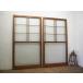 taE0133*(3)[H175cm×W93,5cm]×2 листов * Showa Retro . тест ... старый дерево рамка-оправа стекло дверь * двери раздвижная дверь рама старый дом в японском стиле воспроизведение магазин инвентарь Vintage M сосна 