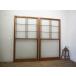 taE0134*(4)[H175cm×W93,5cm]×2 листов * Showa Retro . тест ... старый дерево рамка-оправа стекло дверь * двери раздвижная дверь рама старый дом в японском стиле воспроизведение магазин инвентарь Vintage M сосна 