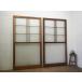 taE0135*(5)[H175cm×W93,5cm]×2 листов * Showa Retro . тест ... старый дерево рамка-оправа стекло дверь * двери раздвижная дверь рама старый дом в японском стиле воспроизведение магазин инвентарь Vintage M сосна 