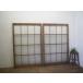 taE0274*[H137cm×W88cm]×2 листов * ретро тест ... старый дерево рамка-оправа стекло дверь * двери раздвижная дверь рама окно стекло старый дом в японском стиле Showa Cafe Vintage L внизу 