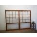 taE0275*[H137cm×W87,5cm]×2 листов * ретро тест ... старый дерево рамка-оправа стекло дверь * двери раздвижная дверь рама окно стекло старый дом в японском стиле Showa Cafe Vintage L внизу 