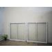 taE0382*[H92cm×W90cm]×2 листов * краска. облупленное место . старый дерево рамка-оправа стекло дверь * двери раздвижная дверь окно стекло lino беж .n retro античный L внизу 