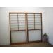 taE0769*(1)[H176,5cm×W89,5cm]×2 листов * Showa Retro . тест ... старый дерево рамка-оправа стекло дверь * двери раздвижная дверь рама старый дом в японском стиле Cafe lino беж .nM сосна 