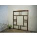 taF0268*[H123,5cm×W101,5cm]* античный *.... стекло. старый дерево рамка-оправа раздвижная дверь * двери волна стекло дверь окно стекло Taisho роман retro L внизу 
