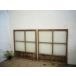 taF0432*[H105,5cm×W89,5cm]×2 листов * Vintage * ретро тест ... старый дерево рамка-оправа стекло дверь * двери раздвижная дверь окно стекло рама старый дом в японском стиле L внизу 