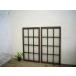 taF0433*[H122cm×W63cm]×2 листов * Vintage * ретро тест ... старый дерево рамка-оправа стекло дверь * двери раздвижная дверь окно стекло рама старый дом в японском стиле L внизу 