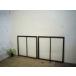 taF0437*[H82cm×W86cm]×2 листов * Vintage * ретро тест ... старый дерево рамка-оправа стекло дверь * двери раздвижная дверь окно стекло рама старый дом в японском стиле строительство материал L внизу 