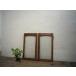 yuF0778*[H66cm×W36(35)cm]×2 листов * античный * двустворчатая дверь. старый дерево рамка-оправа стекло дверь * двери двустворчатая дверь дверь рама маленькое окно интерьер retro S внизу 