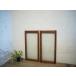 yuG0170*[H87cm×W42cm]×2 листов * симпатичный дизайн стекло. ретро старый дерево рамка-оправа стекло дверь * старый двери раздвижная дверь рама старый дом в японском стиле воспроизведение окно античный A внизу 