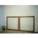 taG0219*(1)[H92cm×W89cm]×2 листов * Showa Retro . дизайн стекло. старый дерево рамка-оправа раздвижная дверь * двери стекло дверь рама маленькое окно Akira . брать . Vintage L внизу 