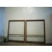 taG0531*[H107cm×W88cm]×2 листов * Showa Retro . дизайн стекло. старый дерево рамка-оправа стекло дверь * двери раздвижная дверь окно стекло рама lino беж .nL внизу 