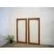 yuG0823*[H91cm×W43cm]×2 листов * Vintage * двустворчатая дверь. старый дерево рамка-оправа стекло дверь * старый двери двустворчатая дверь дверь маленькое окно рама Akira . брать . retro . материал A.1