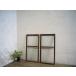 yuG0858*[H79,5cm×W41cm]×2 листов * античный * тест ... есть старый дерево рамка-оправа стекло дверь * двери раздвижная дверь рама маленькое окно Cafe старый мебель retro . материал A внизу 
