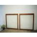taH0061*[H104cm×W87,5cm]×2 листов *.... стекло. надежно считая . старый дерево рамка-оправа раздвижная дверь * двери волна стекло дверь рама retro античный L внизу 