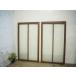 taH0266*(1)[H137cm×W78cm]×2 листов * Vintage * надежно считая . структура .. старый дерево рамка-оправа стекло дверь * старый двери стекло дверь окно рама . материал retro L внизу 