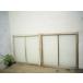 taH0536*(6)[H87cm×W89cm]×2 листов * Vintage * краска. облупленное место . старый дерево рамка-оправа стекло дверь * двери раздвижная дверь окно стекло рама retro магазин инвентарь . материал L внизу 