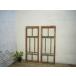 taH0837*(12)[H107cm×W42cm]×2 листов * античный * краска. облупленное место . старый дерево рамка-оправа стекло дверь * двери раздвижная дверь окно стекло фильм фотосъемка retro L внизу 