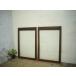 taI0077*(2)[H105cm×W69cm]×2 листов * Vintage * ретро тест ... старый дерево рамка-оправа стекло дверь * двери раздвижная дверь окно стекло рама старый дом в японском стиле воспроизведение блок дом L внизу 