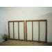 taI0099*[H94,5cm×W88,5cm]×2 листов * Vintage * ретро тест ... старый дерево рамка-оправа стекло дверь * двери раздвижная дверь окно стекло рама античный L внизу 