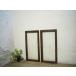 yuI0187*[H77cm×W37,5(38,5)cm]×2 листов * Vintage * двустворчатая дверь. старый дерево рамка-оправа стекло дверь * старый двери двустворчатая дверь дверь маленькое окно Akira . брать . retro A.1