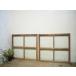 taI0198*[H72,5cm×W79cm]×2 листов * античный *.... стекло. старый дерево рамка-оправа раздвижная дверь * двери волна стекло дверь старый дом в японском стиле старый мебель retro следы lieL внизу 