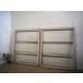 taI0502*(2)[H106,5cm×W89,5cm]×2 листов * Vintage * краска. облупленное место . старый дерево рамка-оправа стекло дверь * двери раздвижная дверь окно стекло рама магазин инвентарь retro L внизу 
