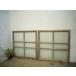taI0518*[H88cm×W87cm]×2 листов * Vintage * ретро старый дерево рамка-оправа стекло дверь * двери раздвижная дверь окно стекло рама старый дом в японском стиле . материал б/у жилье кафф L внизу 