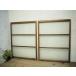 taI0773*(3)[H116,5cm×W87,5cm]×2 листов * Vintage * ретро старый дерево рамка-оправа стекло дверь * двери раздвижная дверь окно стекло рама старый дом в японском стиле . материал б/у жилье L внизу 