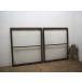 taJ0603*[H107cm×W88,5cm]×2 листов * Vintage * ретро тест ... старый дерево рамка-оправа стекло дверь * старый двери раздвижная дверь рама окно старый дом в японском стиле воспроизведение жилье L внизу 