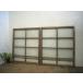 taJ0707*[H104cm×W87,5cm]×2 листов * Vintage * ретро старый дерево рамка-оправа стекло дверь * двери раздвижная дверь окно стекло рама старый дом в японском стиле воспроизведение строительство материал Cafe L внизу 