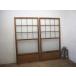taJ0936*(1)[H176cm×W90,5cm]×2 листов * Showa Retro . дизайн стекло. старый дерево рамка-оправа раздвижная дверь * двери стекло дверь рама старый дом в японском стиле жилье Vintage M сосна 
