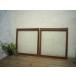 yuK0262*[H63cm×W58cm]×2 листов * симпатичный молдинг стекло. маленький ... старый дерево рамка-оправа стекло дверь * двери раздвижная дверь рама маленькое окно . материал retro античный A внизу 