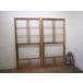 taK0458*(3)[H177cm×W87,5cm]×2 листов * Showa Retro . дизайн стекло ввод. старый дерево рамка-оправа раздвижная дверь * двери стекло дверь рама мир . Vintage M сосна 