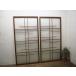 taX0699*(2)[H176cm×W87,5cm]×2 листов * Showa Retro . тест ... старый дерево рамка-оправа стекло дверь * старый двери раздвижная дверь рама комплект . умение мир . салон старый дом в японском стиле воспроизведение L внизу 