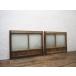yuX1093*(3)[H50,5cm×W64(62,5)cm]×2 листов * античный * маленький .. размер. старый дерево рамка-оправа раздвижная дверь * двери стекло дверь рама маленькое окно старый мебель retro A двор 