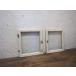 yuX1262*(2)[H42cm×W39cm]×2 листов * двустворчатая дверь. маленький ... старый дерево рамка-оправа стекло дверь * старый двери маленькое окно Akira . брать . двустворчатая дверь retro Vintage S.1