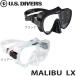  подводный маска подводный очки us divers US Divers MALIBU LX взрослый мужской / женский черный / прозрачный - 240540/240545 malibu 