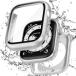 �A�b�v���E�H�b�` �h�� �J�o�[ Apple Watch Series 6 5 4 SE3 SE2 �Ή� 40mm �P�[�X 2 in 1 �O��̕ی� PC+�K���X�f�� �����ߗ� �����ȒP �E�����₷�� �ϏՌ�