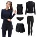  купальный костюм женский body type покрытие Rush Guard фитнес купальный костюм раздельный 5 позиций комплект длинный рукав танкини UV cut спорт скорость . вода суша обе для женский 